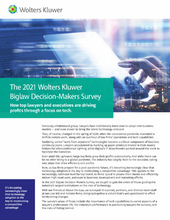 The 2021 Wolters Kluwer Biglaw Decision-Makers Survey