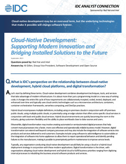 Cloud-Native Development: Supporting Modern Innovation and Bridging Installed Solutions to the Future