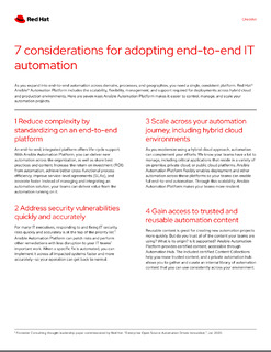 7 Considerations for Adopting end-to-end IT Automation