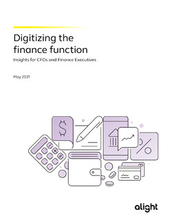 Digitizing the finance function