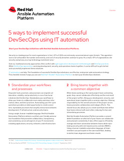 5 Ways to Implement Successful DevSecOps Using IT Automation