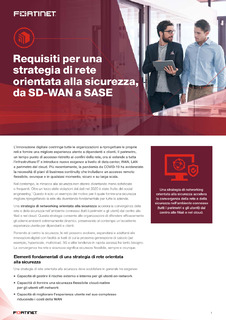 Requisiti per una strategia di rete orientata alla sicurezza, da SD-WAN a SASE