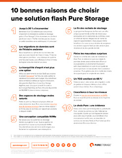 10 bonnes raisons de choisir une solution flash Pure Storage