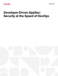 Developer-Driven AppSec: Security at the Speed of DevOps