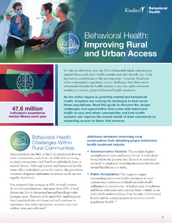 Improve Behavioral Health Access in Your Community