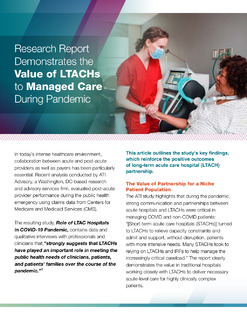 Research Report Demonstrates the Value of LTACHs to Managed Care During Pandemic