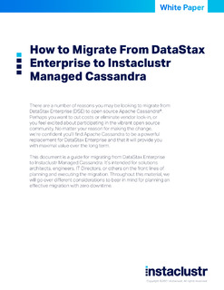 How to Migrate From DataStax Enterprise to Instaclustr Managed Cassandra