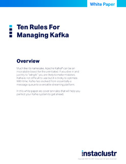 Ten Rules For Managing Kafka