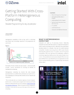 Getting Started With CrossPlatform Heterogeneous Computing
