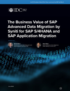 IDC Business Value Study SAP Advanced Data Migration