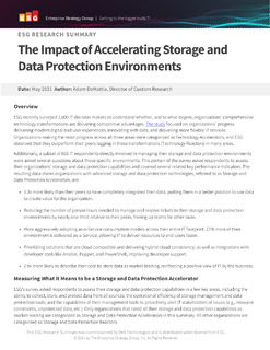 ESG: The Impact of Accelerating Storage and Data Protection Environments