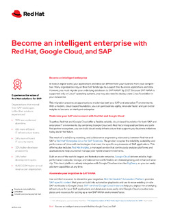 Become an Intelligent Enterprise with Red Hat, Google Cloud, and SAP
