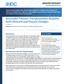 Successful Telecom Transformation Requires Both Network and Process Changes