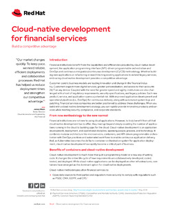 Cloud-Native Development for Financial Services