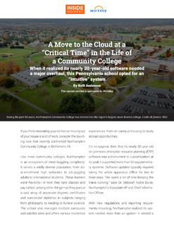 A Move to the Cloud at a Critical Time in the Life of a Community College