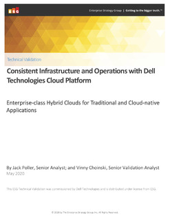 Consistent Infrastructure and Operations with Dell Technologies Cloud Platform