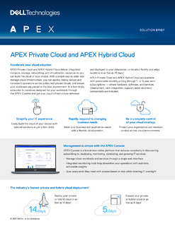 APEX Private Cloud and APEX Hybrid Cloud