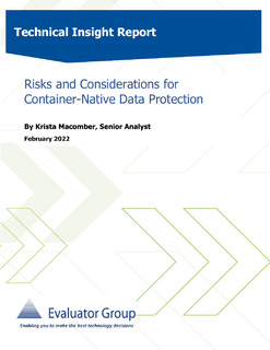 Risks and Considerations for Container-Native Data Protection