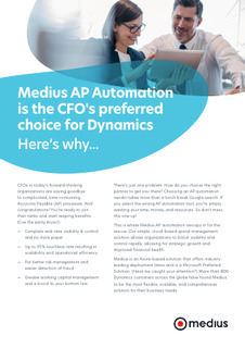 Medius AP Automation is the CFO’s preferred choice for Dynamics Here’s why…