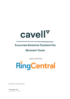 Evaluating Enterprise Telephony for Microsoft Teams