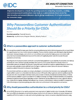Why Passwordless Customer Authentication Should Be a Priority for CISOs