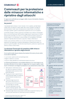 Commvault per la protezione dalle minacce informatiche e ripristino dagli attacchi