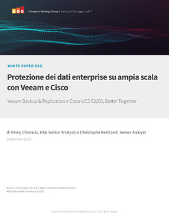 Protezione dei dati enterprise su ampia scala con Veeam e Cisco