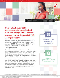 Boost SQL Server OLTP Performance by Choosing Dell EMC PowerEdge R6525 Servers Powered by 3rd Gen