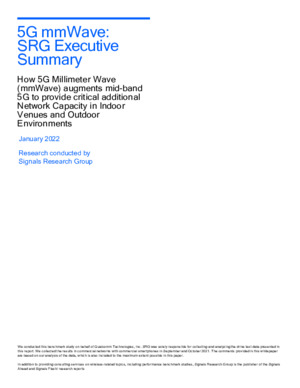 5G mmWave: SRG Executive Summary