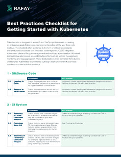 Best Practices Checklist for Getting Started with Kubernetes