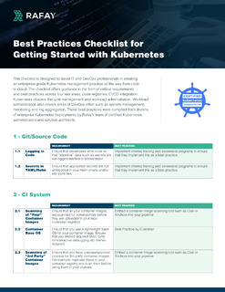 Best Practices Checklist for Getting Started with Kubernetes