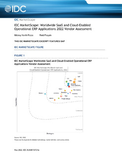 IDC MarketScape: Worldwide SaaS and Cloud-Enabled Operational ERP Applications 2022 Vendor Assessment