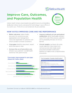 Improve Care, Outcomes, and Population Health