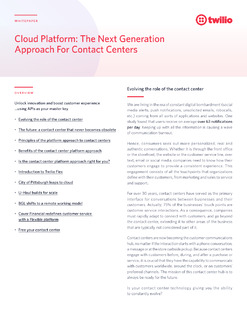 Cloud Platform: The Next Generation Approach For Contact Centers