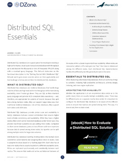 Distributed SQL Essentials