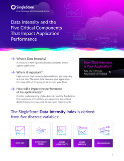 Data Intensity and the 5 Critical Components that Impact Application Performance