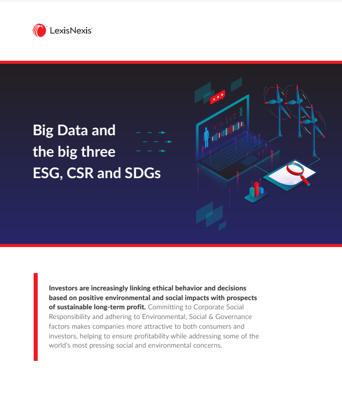 Big Data and the big three ESG, CSR and SDGs