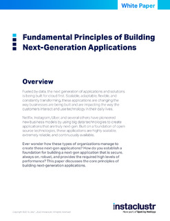 Fundamental Principles of Building Next-Generation Applications