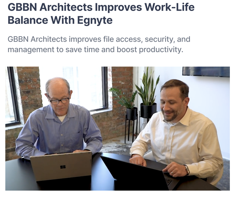 GBBN Architects Improves Work-Life Balance With Egnyte