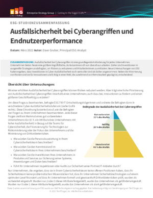 ESG Ausfallsicherheit bei Cyberangriffen und Endnutzerperformance