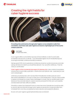 Creating the right habits for cyber hygiene success