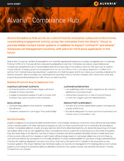 Alvaria Compliance Hub™