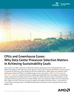 Why Data Center Processor Selection Matters in Achieving Sustainability Goals