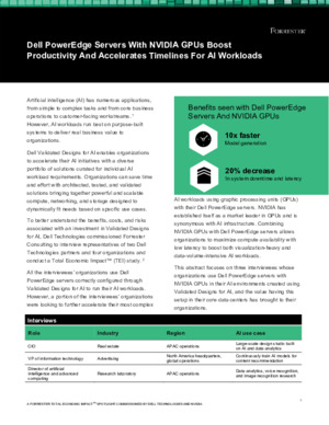 Dell PowerEdge Servers With NVIDIA GPUs Boost Productivity