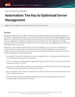 Automation: The Key to Optimized Server Management