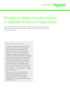 Realigning Water Industry Assets in Digitally-Enhanced Operations