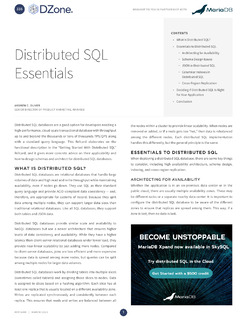 Distributed SQL Essentials