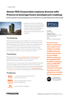 Owner PDG Corporation Replaces Aconex with Procore to Leverage Future Development Roadmap