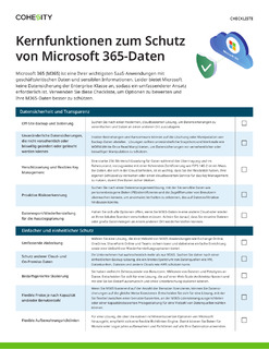 Kernfunktionen zum Schutz von Microsoft 365-Daten