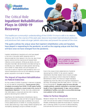 The Critical Role Inpatient Rehabilitation Plays in COVID-19 Recovery